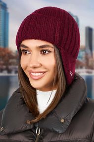 Шапка-ушанка «Хэлмет» (4784) бордовый