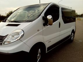 Накладки на дзеркала (2 шт.) Carmos - Турецька сталь для Opel Vivaro 2001-2015 рр