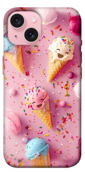 Чохол з картинкою Веселе морозиво для Apple iPhone 15 (6.1")