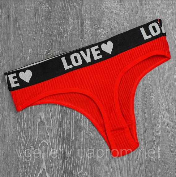 Женские трусики Love, женские трусики Лове, хлопковые женские трусики Премиум качества Красный | Зображення 1