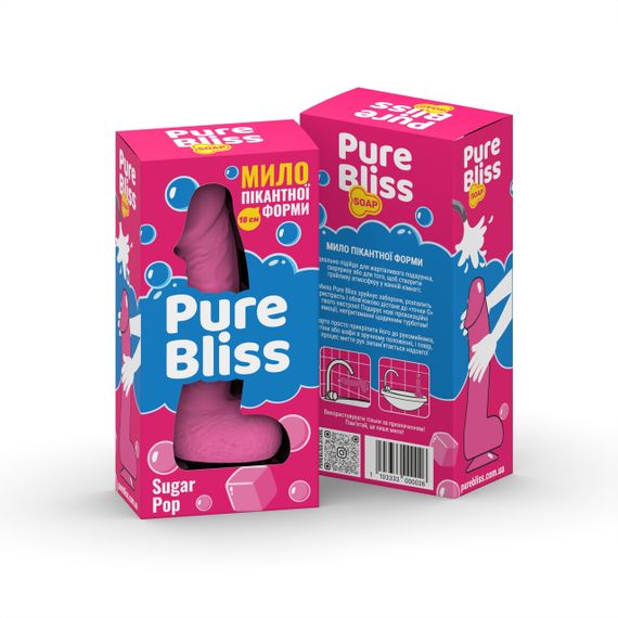 Мило член Pure Bliss Sugar Pop Pink, 18 см Sex Aura | Зображення 5
