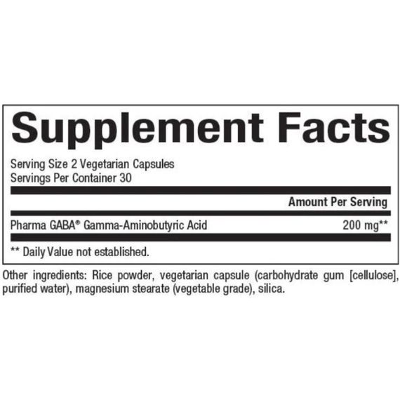 Аминокомплекс Natural Factors Stress-Relax Pharma GABA 100 mg 60 Veg Caps | Зображення 1