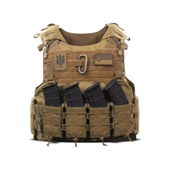 Плитоноска IBV Ukrarmor аналог IOTV, бронежилет-носій Cordura 1000 MOLLE, військова плитоноска ЗСУ, страйкбол, колір Койот | Зображення 4