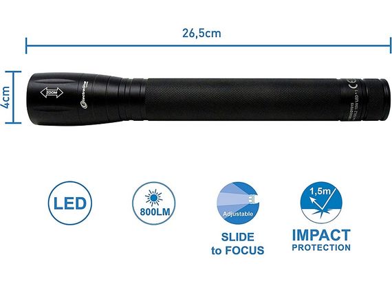Фонарик светодиодный тактический Electraline Lumina 10W 800LM IPX7 | Зображення 1
