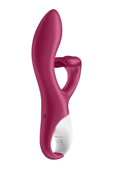 Вибратор кролик с тройным отростком Satisfyer Embrace me Berry, 2 мотора, диаметр 3,6 см Sex Aura | Зображення 3