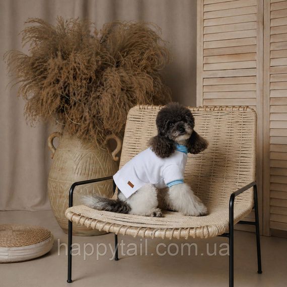 Футболка поло для собак Pet Fashion Polo белая летняя хлопковая Размер M | Зображення 4