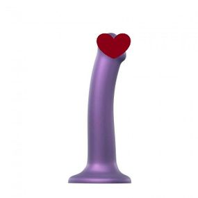 Насадка для страпону Strap-On-Me Mono Density Dildo Violet M, діам. 3,3 см, одношаровий силікон, гну sexstyle