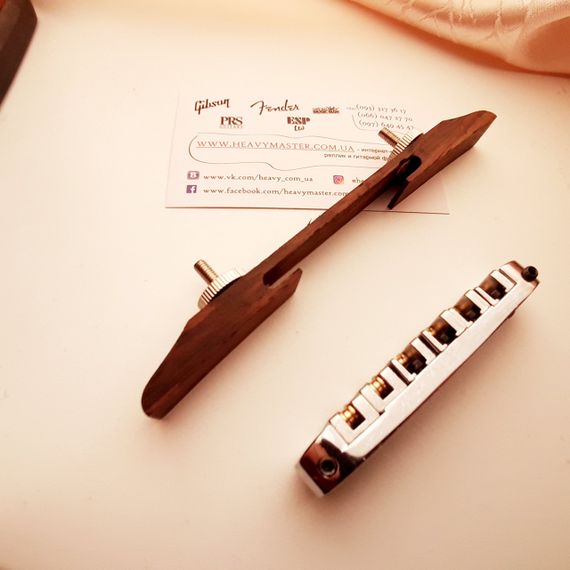 Струнодержатель бридж для акустической гитары полуакустики полуакустической роликовый | Зображення 3