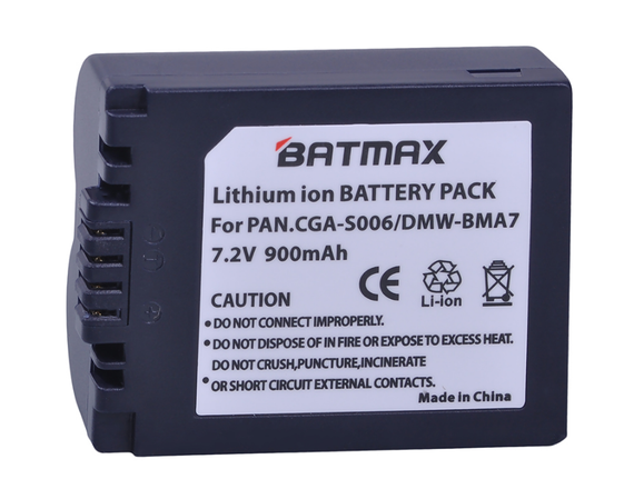 Акумулятор Batmax для фото-відеокамер Panasonic CGA-S006 / DMW-BMA7 / BP-DC5 | Зображення 1