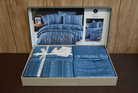 Постільна білизна La Romano Premium Satin 200×220 Talya Blue | Зображення 3