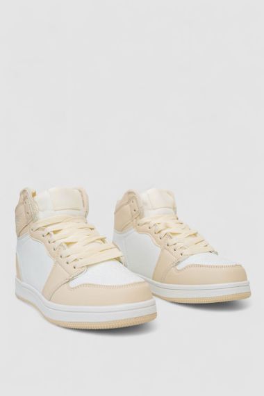 Кросівки жіночі зимові на хутрі, колір біло-бежевий, 248RHB470 | Зображення 2