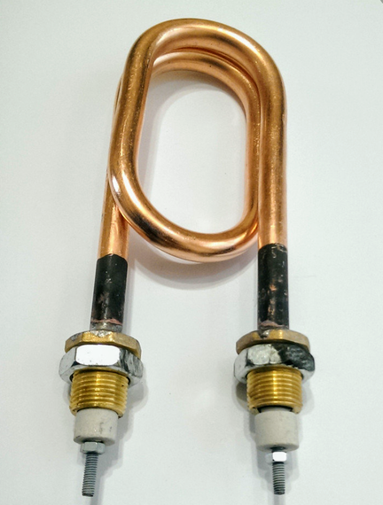 Тен мідний 2000w D 11 штуцер м 18 водяний,дистиляторний | Зображення 1