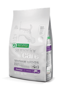 Корм Nature's Protection Superior Care White Dogs Grain Free Junior All Breeds сухий для щенят з білим забарвленням вовни 10 кг