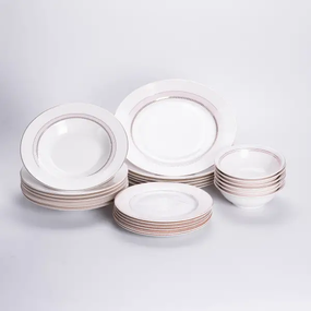 Столовий сервіз з порцеляни Lora на 6 осіб 24 предмети HP-HK-4