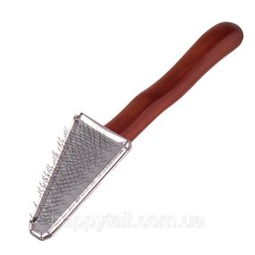 Пуходерка Dezynadog Soft Triangle Slicker Brush треугольная — мягкая щетка для щенков и морды животных