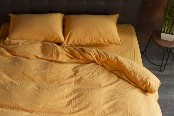 Комплект постільної білизни SoundSleep Stonewash Adriatic євро 200х220 см гірчиця (93288781) | Зображення 3