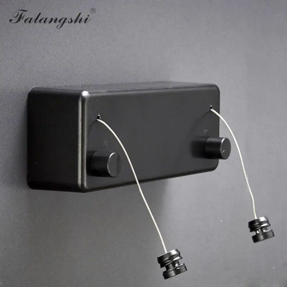 Мотузка для білизни, складна настінна сушарка для білизни (чорна)