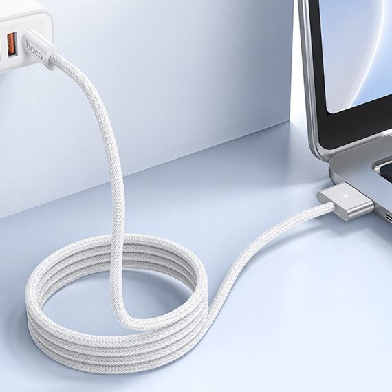 Дата кабель Hoco X103 magnetic Type-C to Mag3 140W (2m) White | Зображення 7