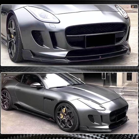 Накладка на передний бампер Lip (2013-2016, Карбон) для Jaguar F-Type | Зображення 3