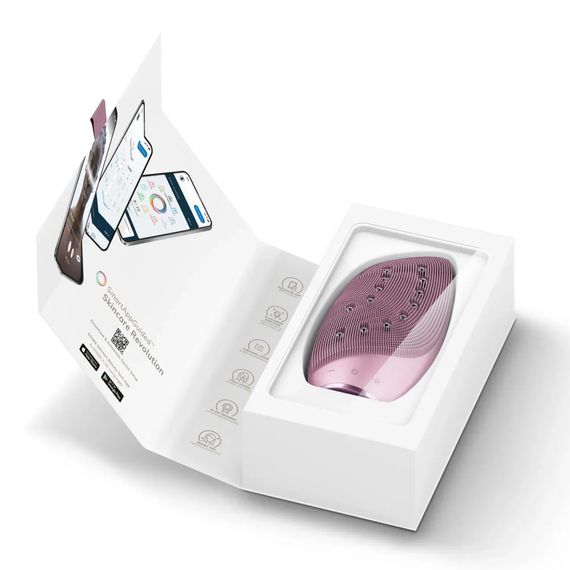 Очищувальна щітка для обличчя GESKE Sonic Thermo Facial Brush&Face-Lifter 8в1 white, Рожевий | Зображення 8