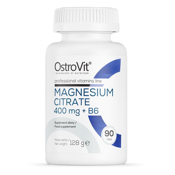 Цитрат магнію 400 мг + B6 Ostrovit Magnesium Citrate 400 mg + B6 90tabl