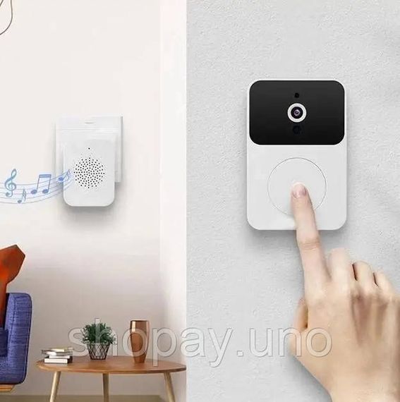 Бездротовий дверний WIFI дзвінок Doorbell X9 · Відеодомофон з Wi-Fi камерою та датчиком руху | Зображення 2