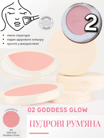 Пудрові рум'яна Farmasi 02 Goddess Glow 4,5 г