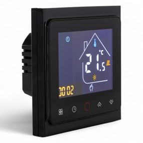117140 Термостат с ZigBee управлением Tervix Pro Line для водяного/электрического теплого пола, черный