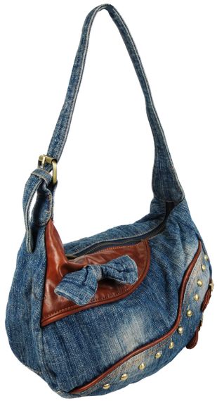 Жіноча джинсова сумка  Fashion jeans bag синя | Зображення 1
