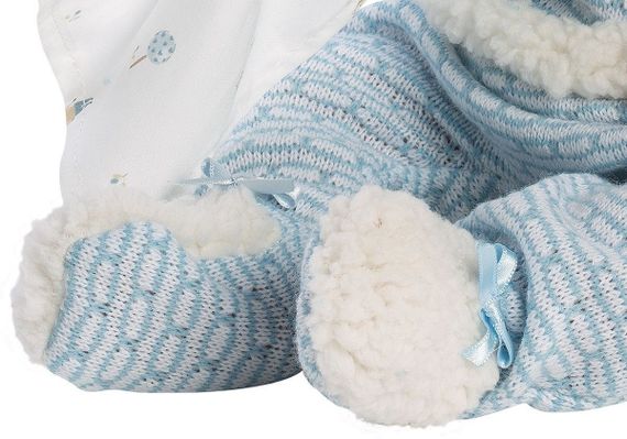 Іспанська Вінілова Лялька Хлопчик Niko 40 см LLorens Новонароджений Пупс з Ковдрою і Соскою Ллоренс | Зображення 4