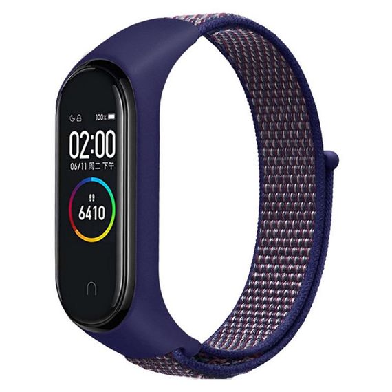 Ремінець Nylon New для Xiaomi Mi Band 3/4/5/6/7 Navy Blue