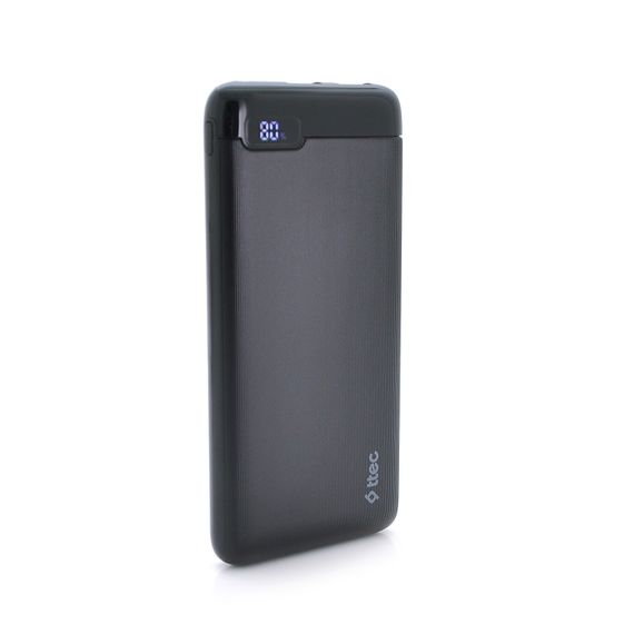 PowerbankTtec 10000mAh, LCD, Output: 2*USB + Type-C, 20W, Black, Q30