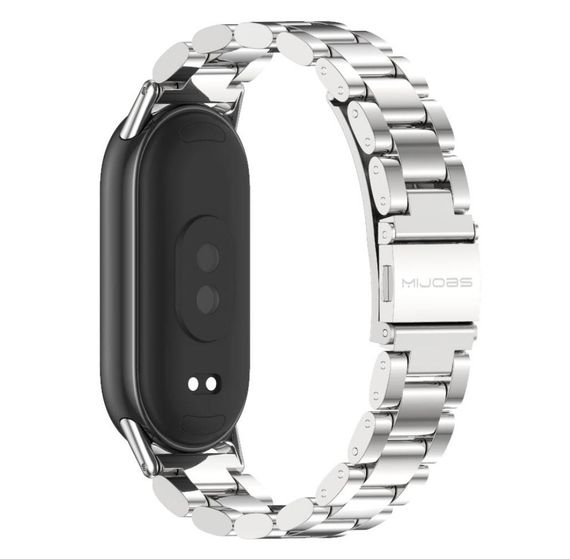 Металевий ремінець Mijobs для фітнес браслета Xiaomi Mi Smart Band 8 - Silver | Зображення 2
