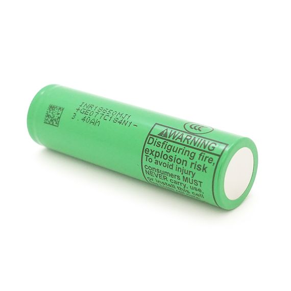 Акумулятор Li-Ion 18650 LG INR18650MJ1 (LG MJ1), 3500mAh, 10A, 4.2/3.65/2.5V, GREEN, 2 шт в упаковці, ціна за 1 шт | Зображення 2