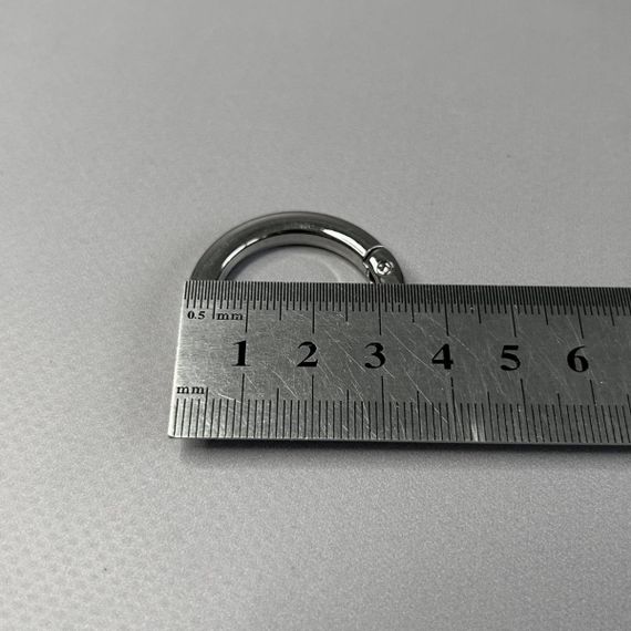Карабін-кільце для сумки 25 мм, нікель- 3,5 см | Зображення 1