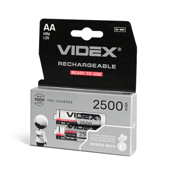 Акумулятори Videx HR6/AA 2500mAh double blister/2шт