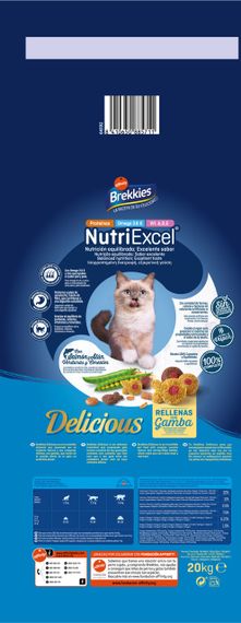 Сухой корм с рыбой для котов Brekkies Cat Delicious Fish, 20 кг | Зображення 1