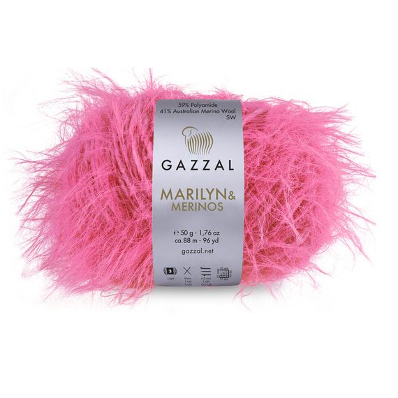Пряжа для в'язання MARILYN & MERINOS № 8256 (Мерілін і Меринос) Gazzal нитки для плетіння спицями та гачком