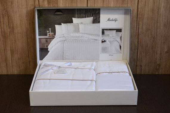 Постельное белье First Choice Deluxe Satin 200х220 Modalife White | Зображення 3