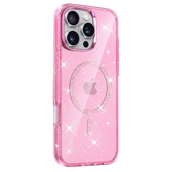 Чехол TPU Eclipse Sparkle Magnetic Fit для Apple iPhone 16 Pro Max (6.9") Pink | Зображення 1
