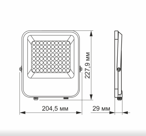 LED Прожектор 50W 5000К 220V VL-F2-505G Videx | Зображення 2