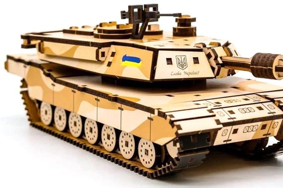 Конструктор Puz-26917 "ABRAMS" дерев'яний, 187 дет., розмір 28х11х10 см PuzzleOk | Зображення 1