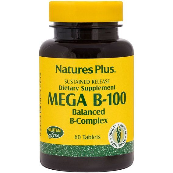 В комплекс Nature's Plus Mega В-100 60 Tabs NTP1430
