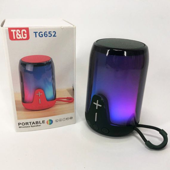 Портативна колонка TG652 5W з RGB підсвічуванням та ремінцем. TZ-733 Колір: зелений | Зображення 9