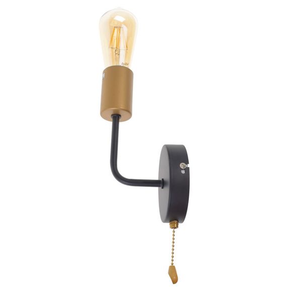 Бра настенное накладное в спальню лофт BL-590W/1 E27 BK/G | Зображення 1