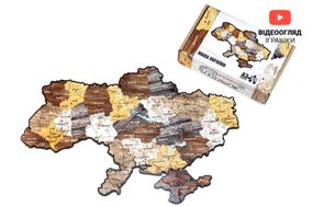 Пазл Puz A3-01210 "Мапа України" дерев'яний, фігурний PuzzleOK