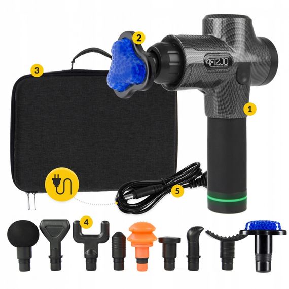 Ручний перкусійний масажер 4FIZJO Massage Gun Ultra Cool Edition 100 Вт (масажний пістолет) MG05 (P-5905973401470) | Зображення 5