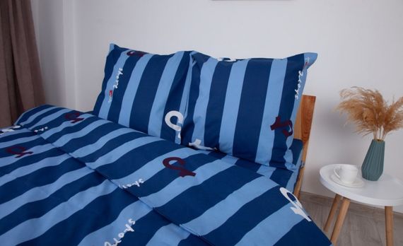 Постільна білизна євро ТЕП Soft dreams Line Blue 2-03859-26458 200х215 см блакитна | Зображення 2