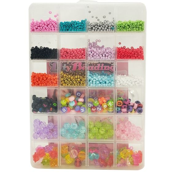 Детский набор бисера для создания украшений 610-34 ножницы, леска в комплекте | Зображення 1