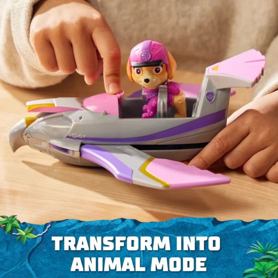 Щенячий патруль у джунглях Літак сокіл і фігурка Скай Оригінал Paw Patrol Jungle Pups Skye Falcon Vehicle | Зображення 7
